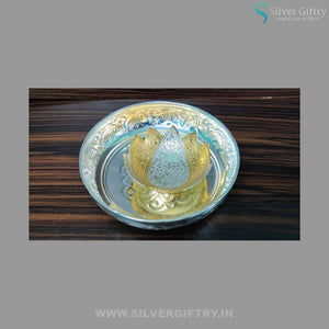 German Silver 6" Plate Lotus Bowl | Silver Giftry | SGT20K187