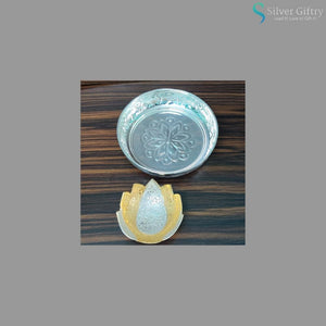 German Silver 6" Plate Lotus Bowl | Silver Giftry | SGT20K187