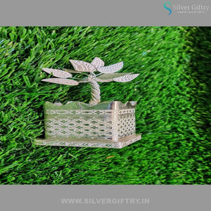 German Silver 7" Big Size Tulsi Pot | Silver Giftry | SGT20K189