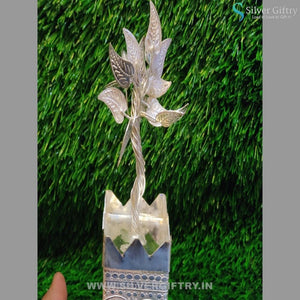 German Silver 7" Big Size Tulsi Pot | Silver Giftry | SGT20K189