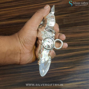 German Silver 7" Plain Lakshmi Face Big Size | Silver Giftry | SGT20K191