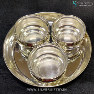 German Silver 7" Plate Plain 3" Bowls | Silver Giftry | SGT20K193
