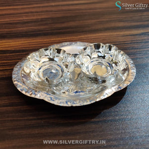 German Silver Agarbatti Stand Pair 2 pcs | Silver Giftry | SGT20K204