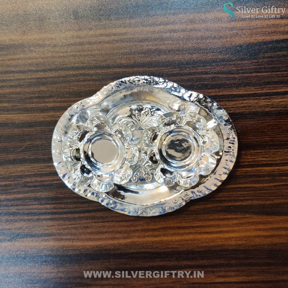 German Silver Agarbatti Stand Pair 2 pcs | Silver Giftry | SGT20K204