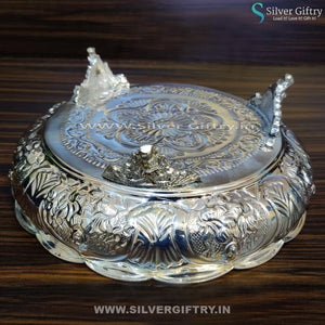 German Silver Ashtalakshmi Plate 10" | Silver Giftry | SGT20K207