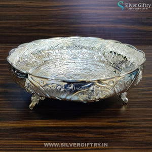 German Silver Ashtalakshmi Plate 12" | Silver Giftry | SGT20K208