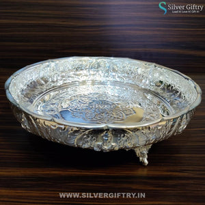 German Silver Ashtalakshmi Plate 12" | Silver Giftry | SGT20K208