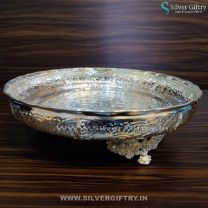 German Silver Ashtalakshmi Plate 14" | Silver Giftry | SGT20K209