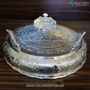 German Silver Ashtalakshmi Plate 14" | Silver Giftry | SGT20K209
