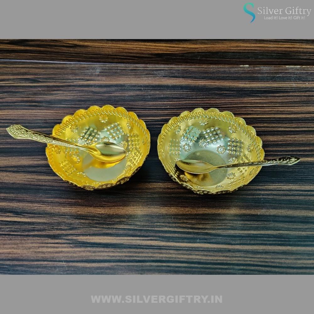 German Silver Bowl Set With Spoon | Silver Giftry | SGT20K216
