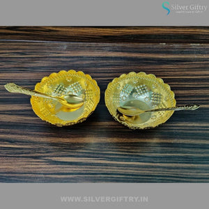 German Silver Bowl Set With Spoon | Silver Giftry | SGT20K216