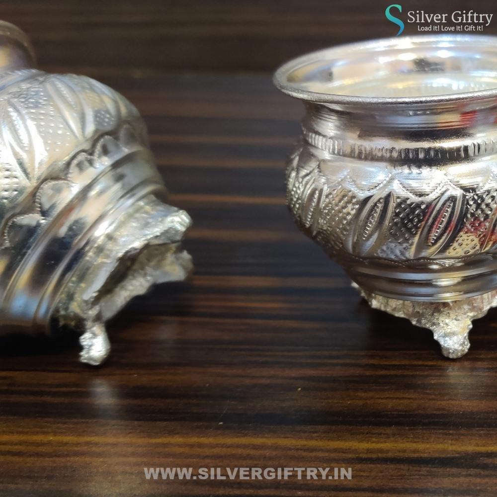 German Silver Dasaya Bowl With Stand 3" | Silver Giftry | SGT20K221