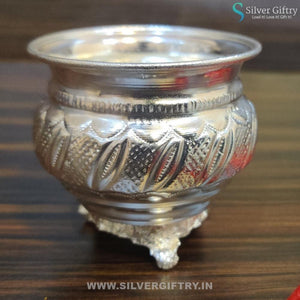 German Silver Dasaya Bowl With Stand 3" | Silver Giftry | SGT20K221