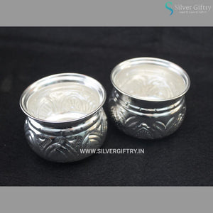 German Silver Dasaya Kumkum Bowls | Silver Giftry | SGT20K222