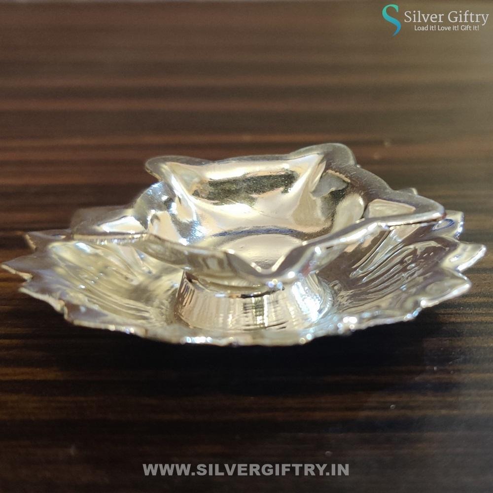 German Silver Deepam 3" | Silver Giftry | SGT20K224