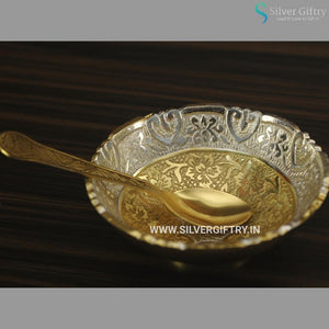 German Silver Gold and Silver 4" Bowl Set | Silver Giftry | SGT20K239