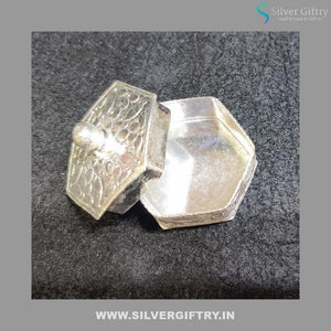 German Silver Hexagon Shape Dabbi | Silver Giftry | SGT20K246