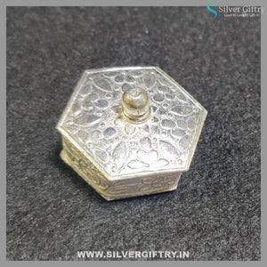 German Silver Hexagon Shape Dabbi | Silver Giftry | SGT20K246