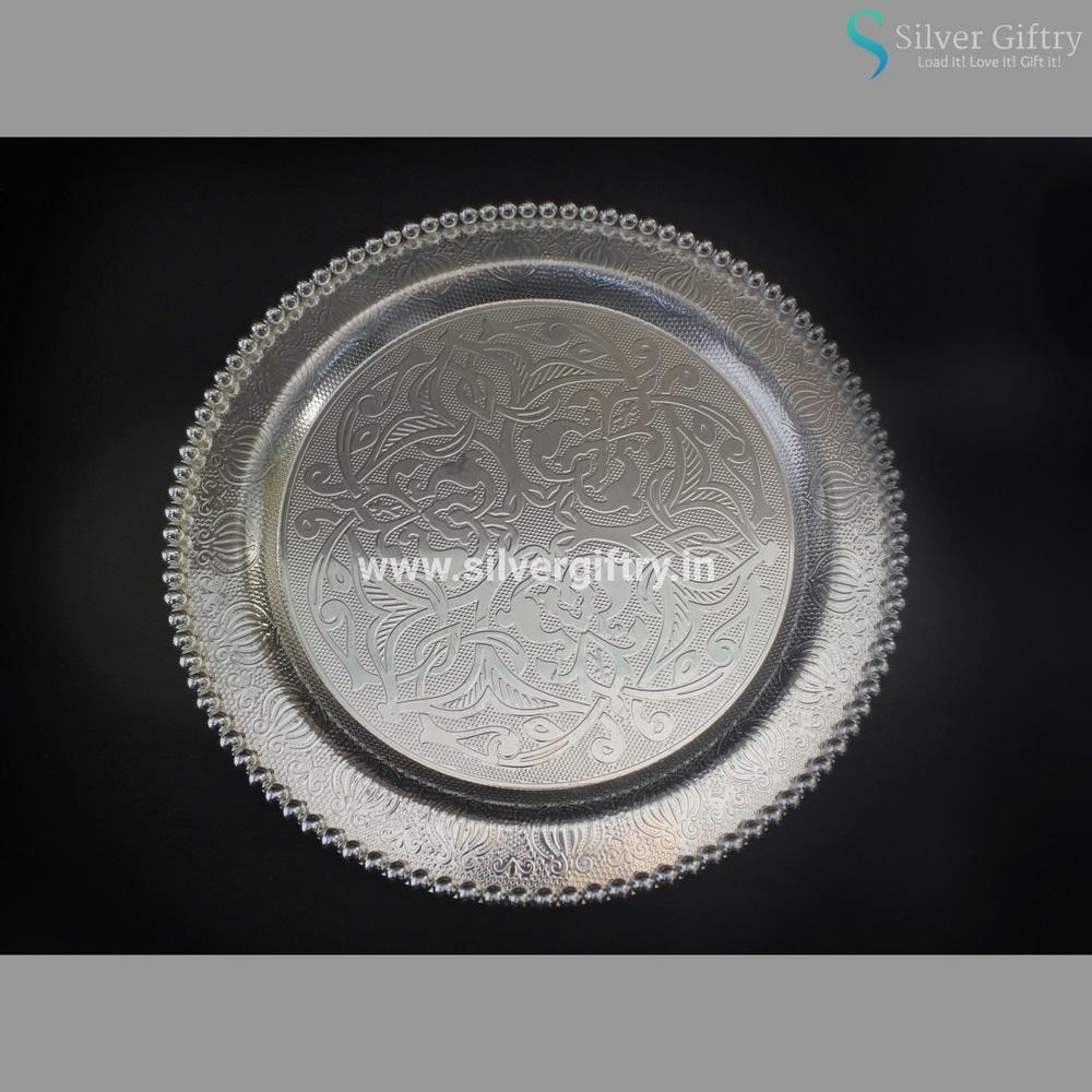 German Silver Imported Pearl Plate 10" | Silver Giftry | SGT20K247