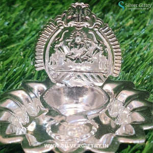 German Silver Kamal Kamakshi 2.5" With 3" Plate | Silver Giftry | SGT20K249