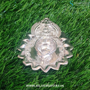 German Silver Kamal Kamakshi 2.5" With 3" Plate | Silver Giftry | SGT20K249