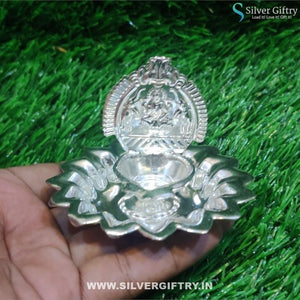 German Silver Kamal Kamakshi 2.5" With 3" Plate | Silver Giftry | SGT20K249