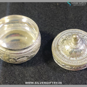 German Silver Kumkum Dabbi Medium | Silver Giftry | SGT20K256