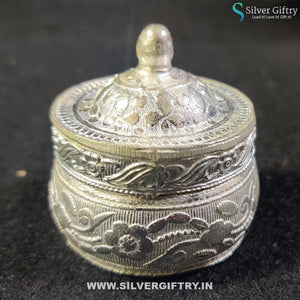 German Silver Kumkum Dabbi Medium | Silver Giftry | SGT20K256