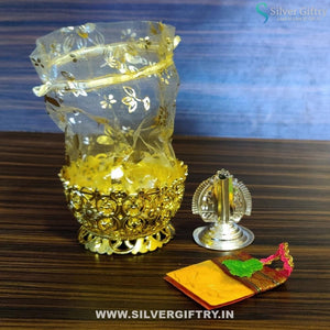 German Silver Lakshmi Agarbatti Stand Combo | Silver Giftry | SGT20K265