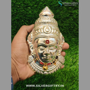 German Silver Lakshmi Face With Jewellery | Silver Giftry | SGT20K269