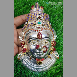 German Silver Lakshmi With Jewellery | Silver Giftry | SGT20K271