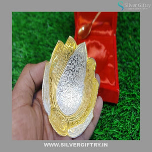 German Silver Lotus Shape Single Bowl Set 3.5" | Silver Giftry | SGT20K278