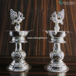 German Silver Nakas Deepa Pair | Silver Giftry | SGT20K284