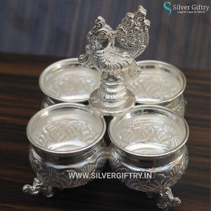 German Silver Peacock Panchwala Elephant Design | Silver Giftry | SGT20K296