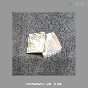 German Silver Square Kumkum Dabbi | Silver Giftry | SGT20K317
