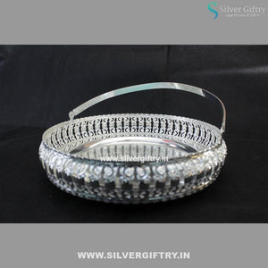 German Silver Tray With Handle | Silver Giftry | SGT20K322