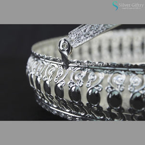 German Silver Tray With Handle | Silver Giftry | SGT20K322