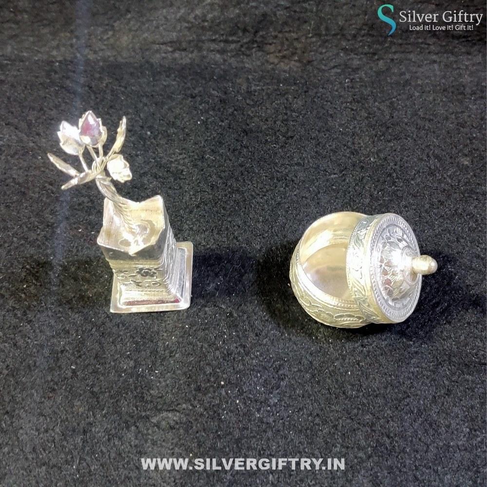 German Silver Tulsi dabbi | Silver Giftry | SGT20K327