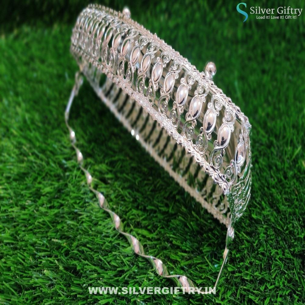 Imported German Silver Boat Shape Tray | Silver Giftry | SGT20K369