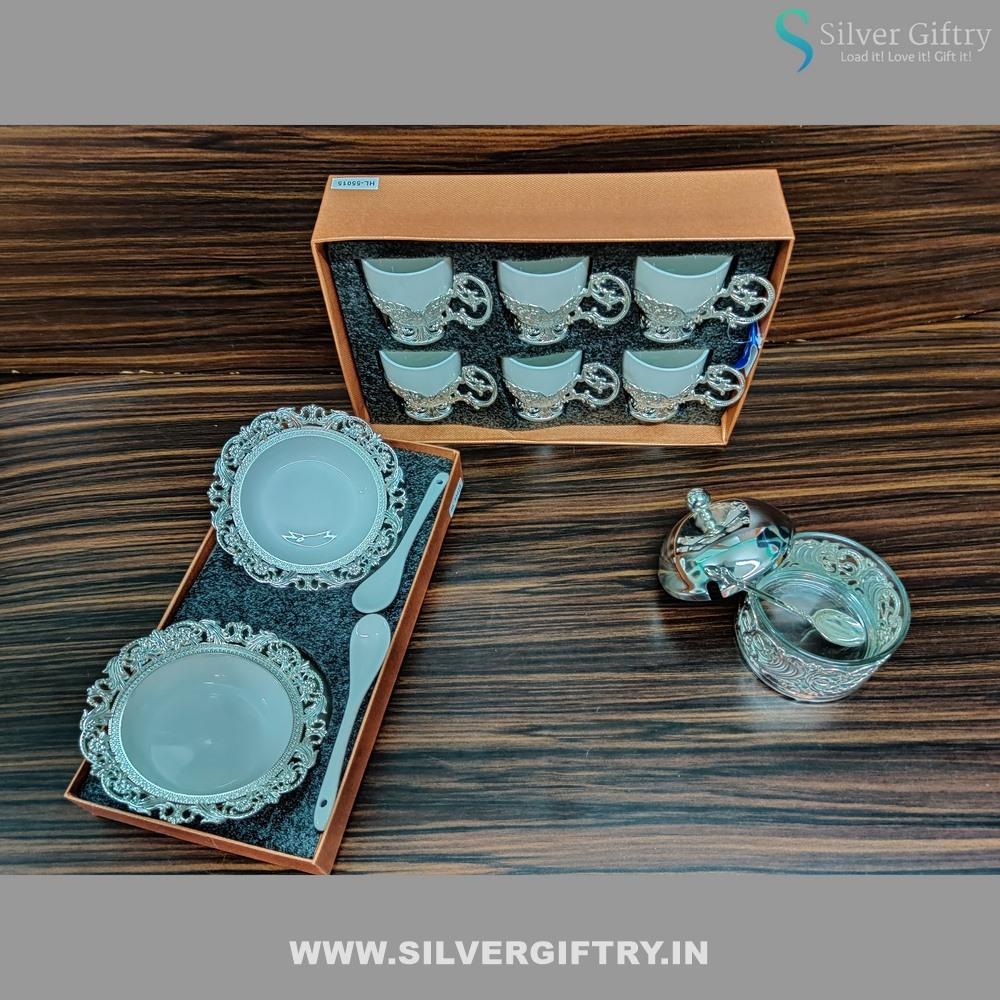 Imported German Silver Dinner Set Combo | Silver Giftry | SGT20K370