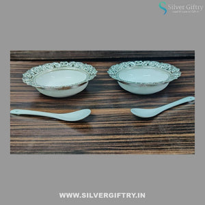 Imported German Silver Ice Cream Set Of 2 Bowls | Silver Giftry | SGT20K372