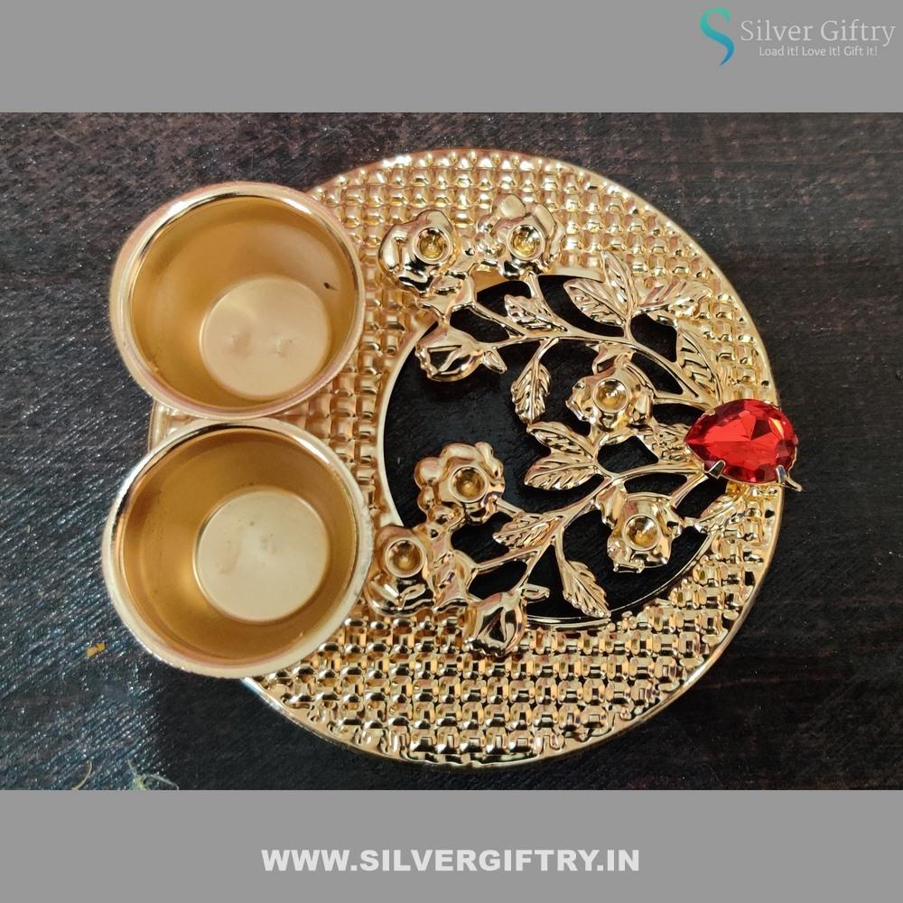 Kumkum Platter 4" | Silver Giftry | SGT20K400