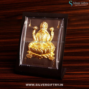 Lakshmi 4" Pure Silver Foli Frame 99.9 Gold Touch | Silver Giftry | SGT20K401
