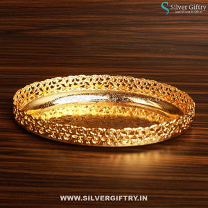 Oval Gold Plate 10" | Silver Giftry | SGT20K421