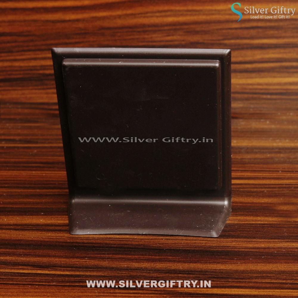 Sai Baba 4" Pure Silver Foli Frame 99.9 Gold Touch | Silver Giftry | SGT20K463