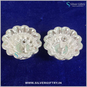 German Silver washable devadas deepam pair | Silver Giftry | SGT20K492