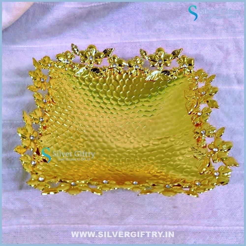 Imported German Silver washable tray 7inch | Silver Giftry | SGT20K493