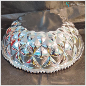 Impressive imported German Silver washable fruit bowl/Prasadam bowl 10" | Silver Giftry | SGT20K499