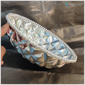 Impressive imported German Silver washable fruit bowl/Prasadam bowl 10" | Silver Giftry | SGT20K499