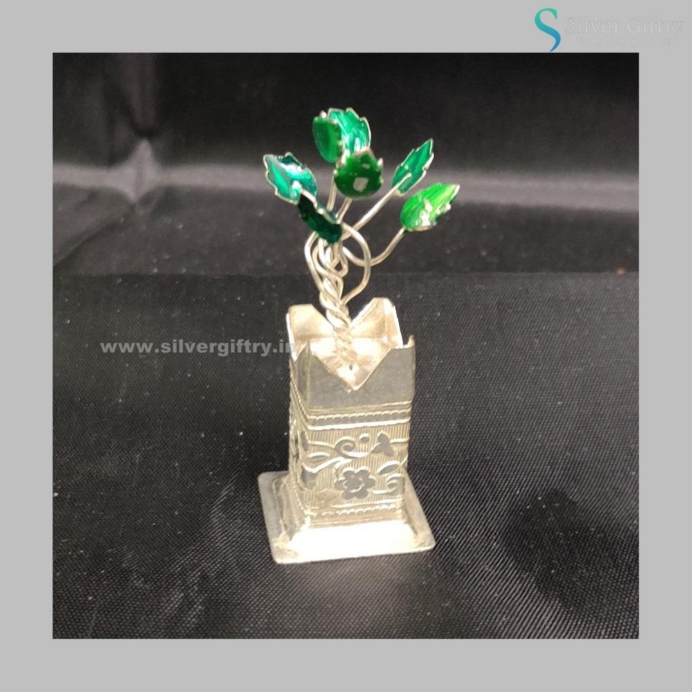 8" German Silver Pooja thali | Silver Giftry | SGT20K514